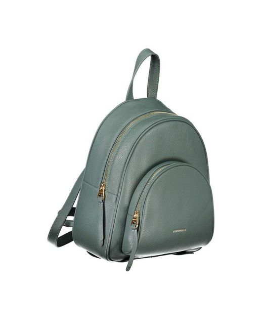 Coccinelle Green Leather Backpack