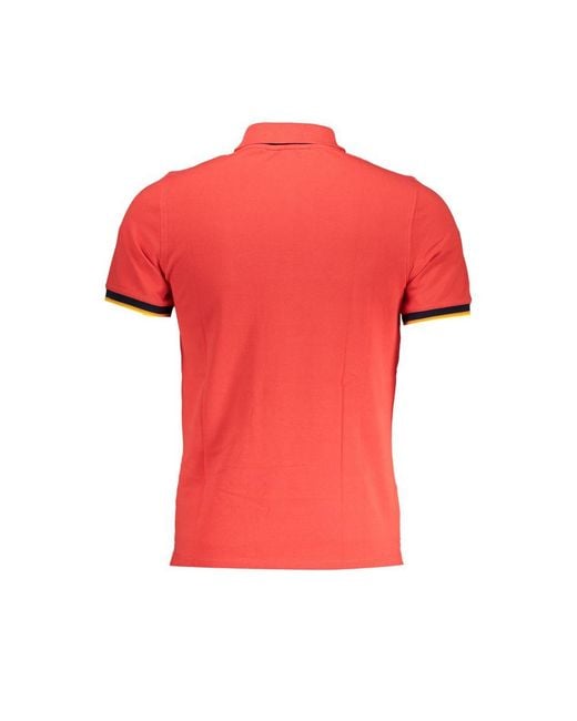 K-Way Red Cotton Polo Shirt for men