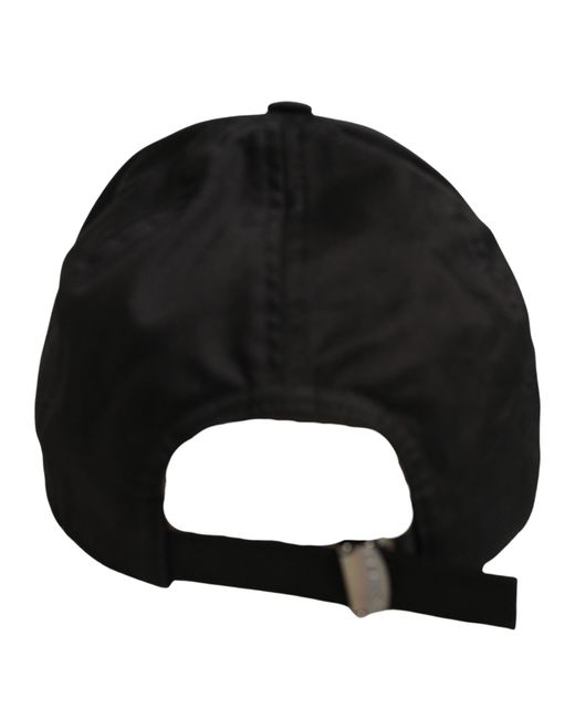 Dolce & Gabbana Men Black Cotton Baseball Cap 6 Panels Hat for men