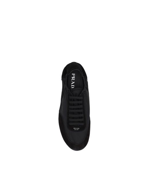 Prada Black Recycled Polyamide Sneakers for men