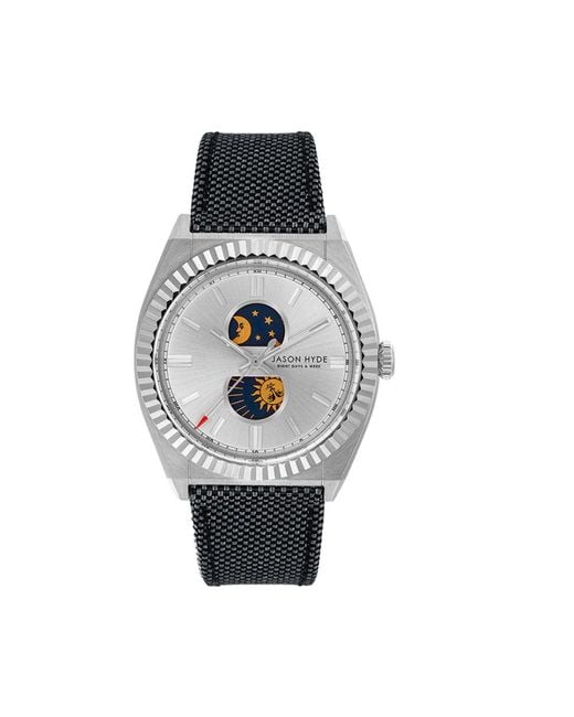 Jason Hyde Metallic Blue Polycarbonate Watch for men