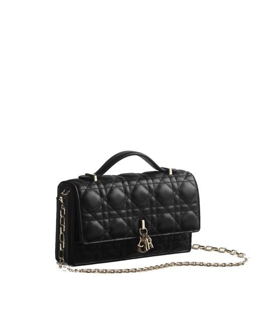Dior Black Leather Shoulder Bag