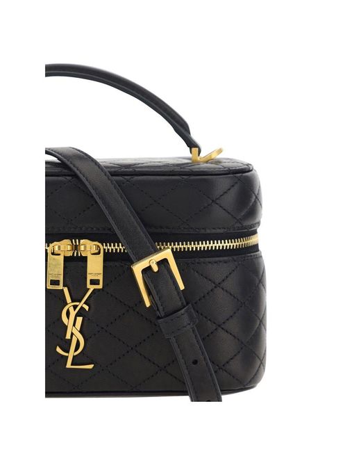 Saint Laurent Black Calf Leather Bos Taurus Handbag