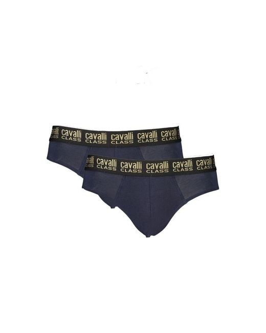 Roberto Cavalli Blue Cotton Men's Briefs for men