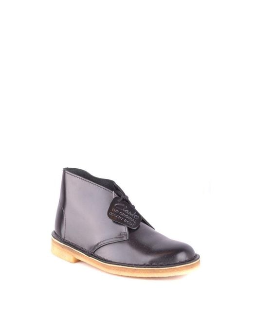 Clarks Blue Black Leather Lace