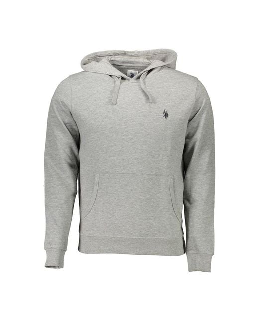 U.S. POLO ASSN. Gray Cotton Sweater for men