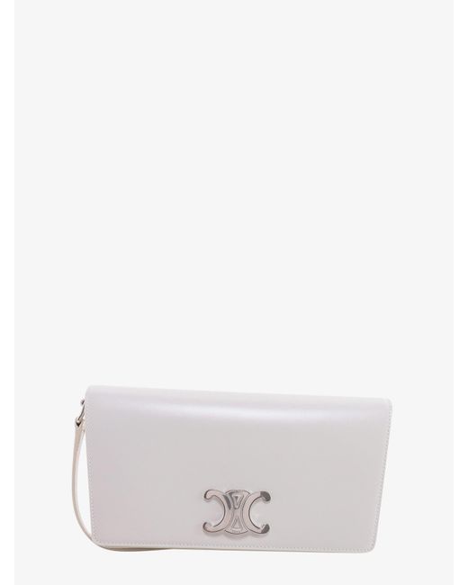 Céline White Leather Shoulder Bags