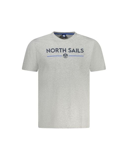 North Sails Gray Grigio Cotton Men T for men