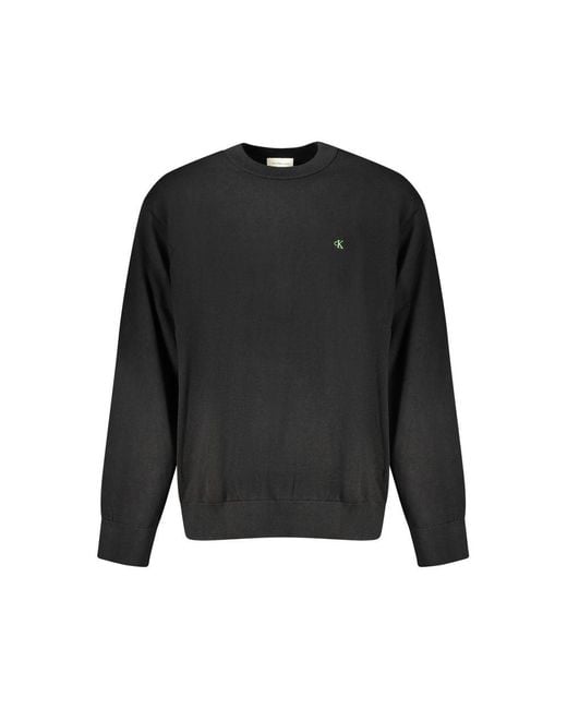 Calvin Klein Black Cotton Sweater for men