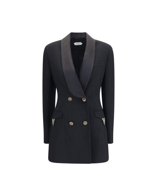 Versace Black Wool Oves Aries Blazer