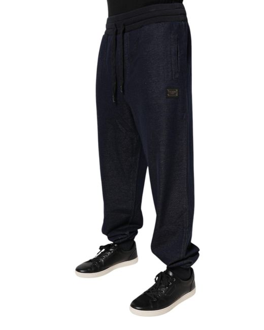 Dolce & Gabbana Blue Relaxed Fit Drawstring Pants for men