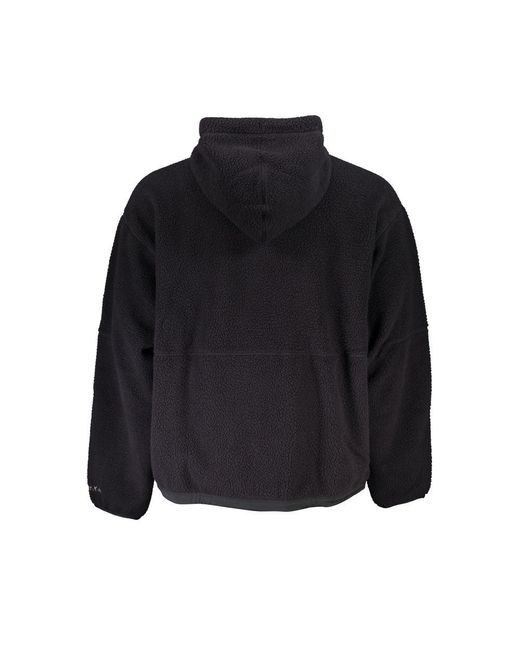 Calvin Klein Black Sleek Hooded Sweatshirt With Zip Pockets for men