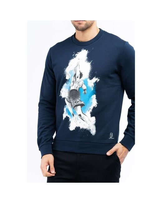 Bikkembergs Blue Cotton Sweatshirt for men