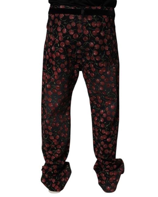 Dolce & Gabbana Black Cherry Cotton Straight Men Denim Jeans for men