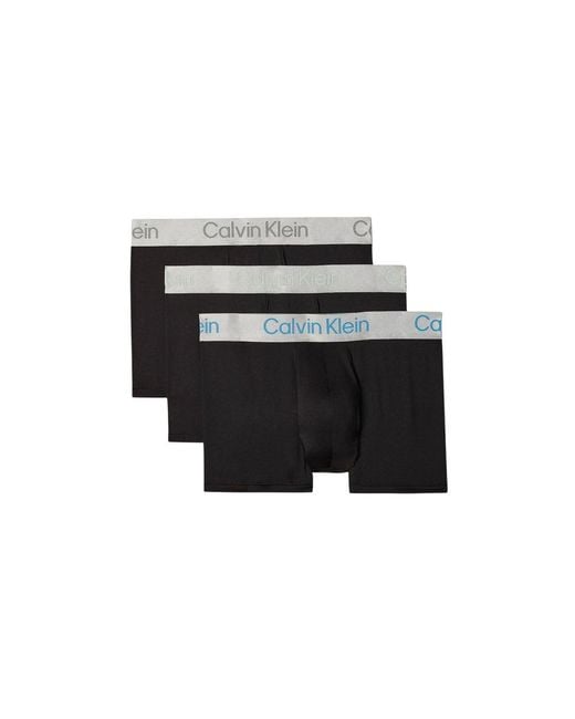 Calvin Klein Black And White Recycled Polyester Boxers for men