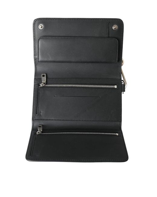 Dolce & Gabbana Black Elegant Leather Shoulder Bag for men