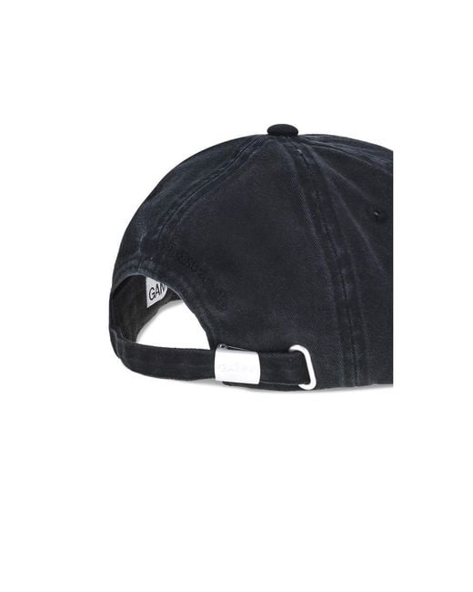 Ganni Blue Logo Baseball Cap