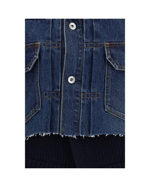 Sacai Blue Cotton Denim Jacket