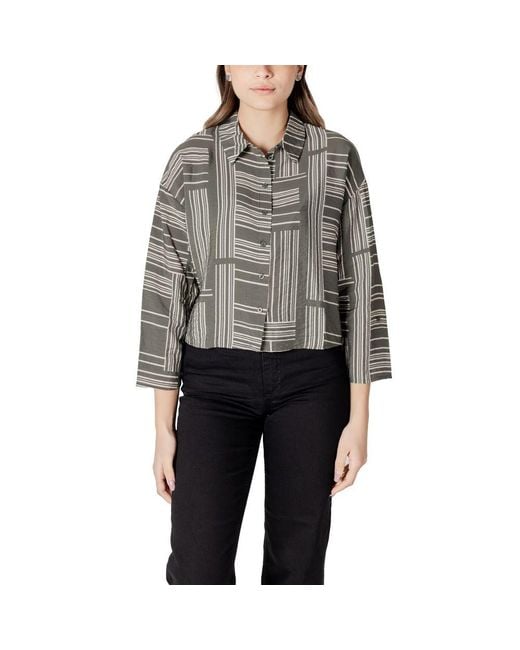 Jacqueline De Yong Gray Viscose Sweater