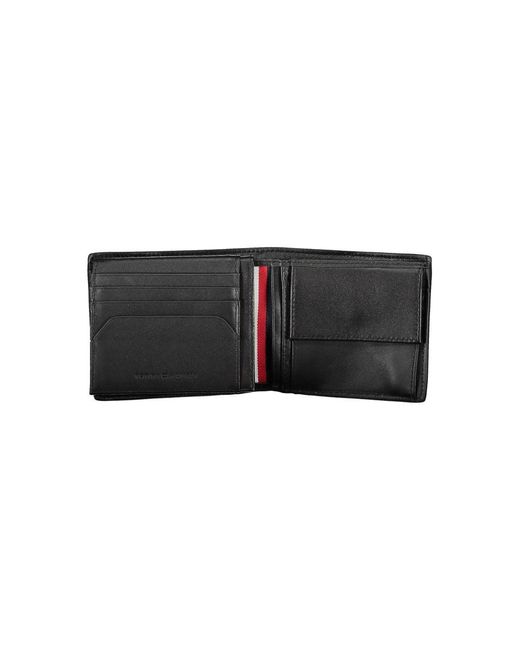 Tommy Hilfiger Black Leather Wallet for men