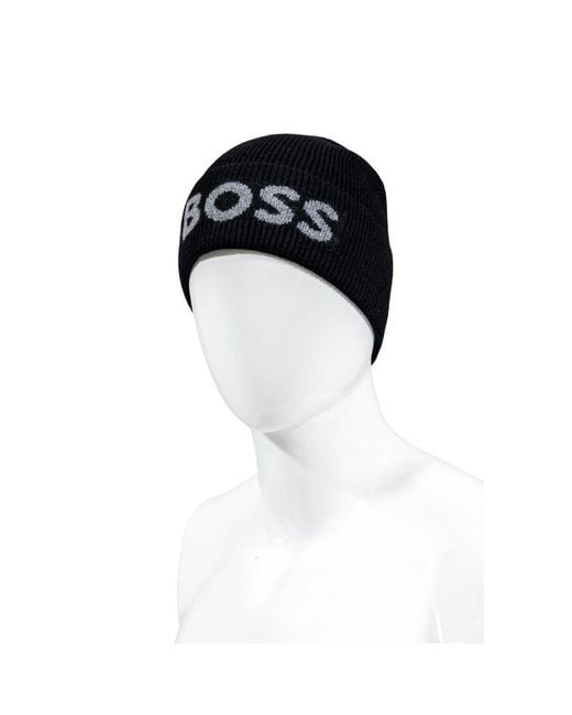 Boss Blue Black Recycled Polyamide Cap (baseball Hat) for men