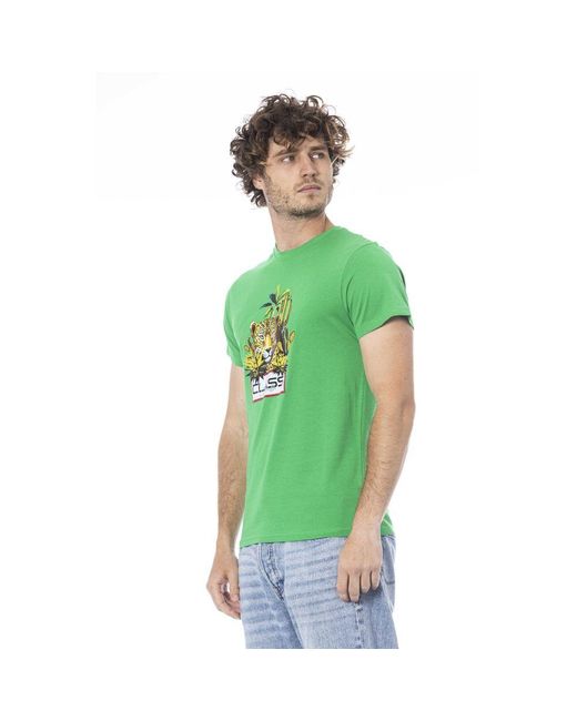 Roberto Cavalli Green Cotton Men T for men
