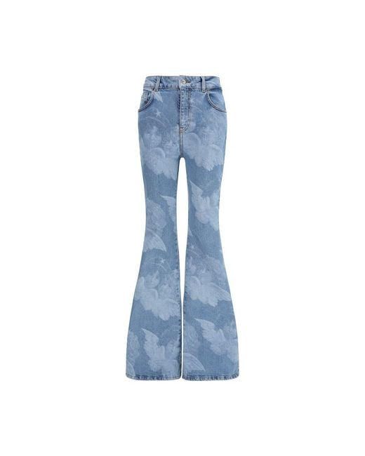 Fiorucci Blue Cotton Flared Jeans