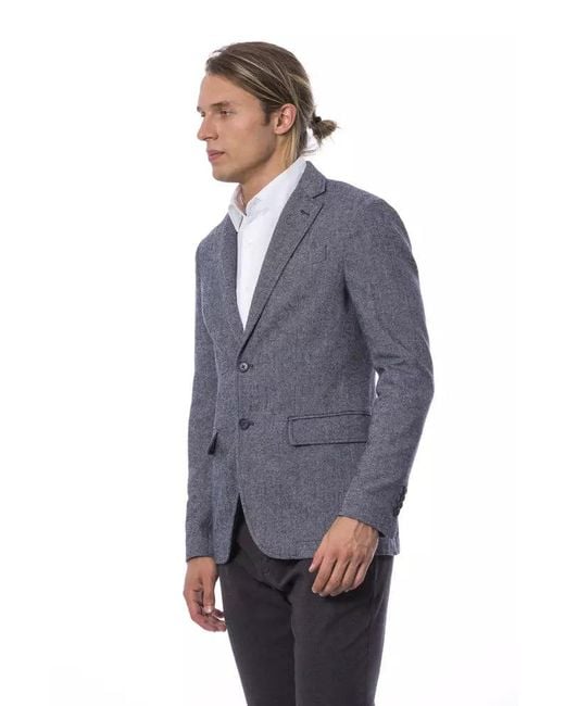 Verri Blue Polyester Blazer for men