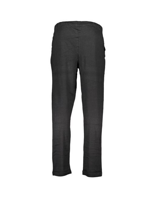 Gianmarco Venturi Gray Black Cotton Men's Trouser for men