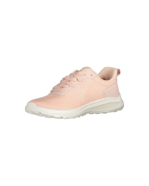 U.S. POLO ASSN. Pink Chic Lace-Up Sneakers With Contrasting Details