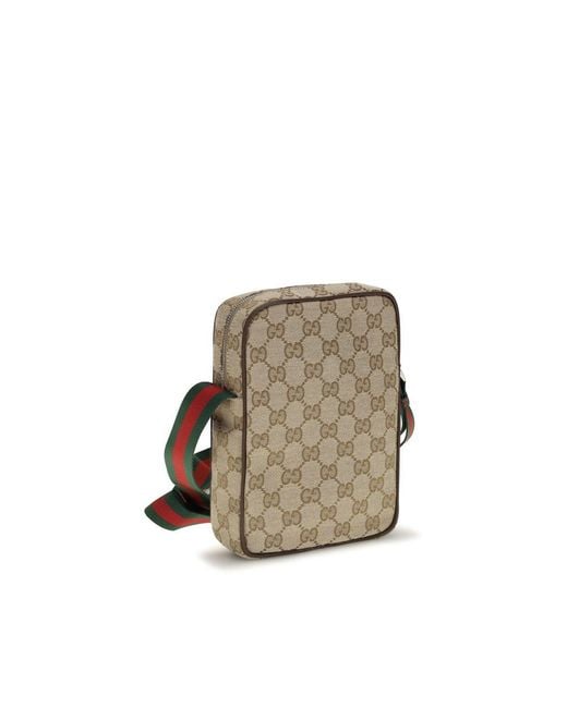 Gucci Natural Beige Fabric Shoulder Bag for men