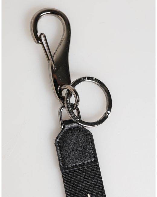 Dolce & Gabbana White Polyester Dg Logo Keychain Keyring for men