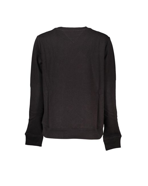 Tommy Hilfiger Black Elegant Long Sleeve Fleece Sweatshirt