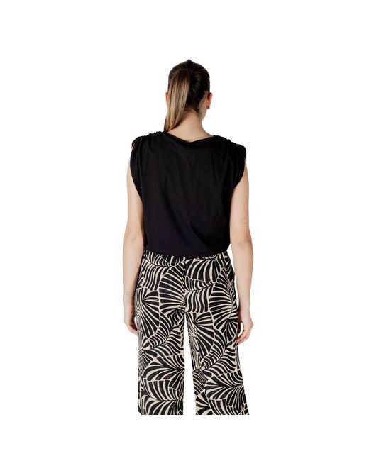 Jacqueline De Yong Black Cotton Top