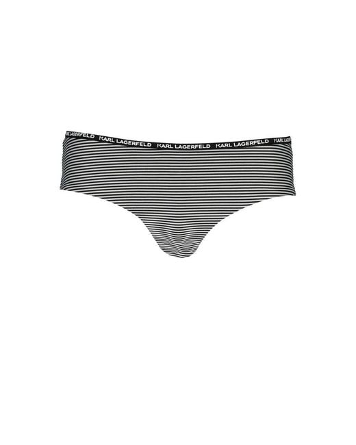 Karl Lagerfeld Gray Black Polyamide 's Swim Briefs