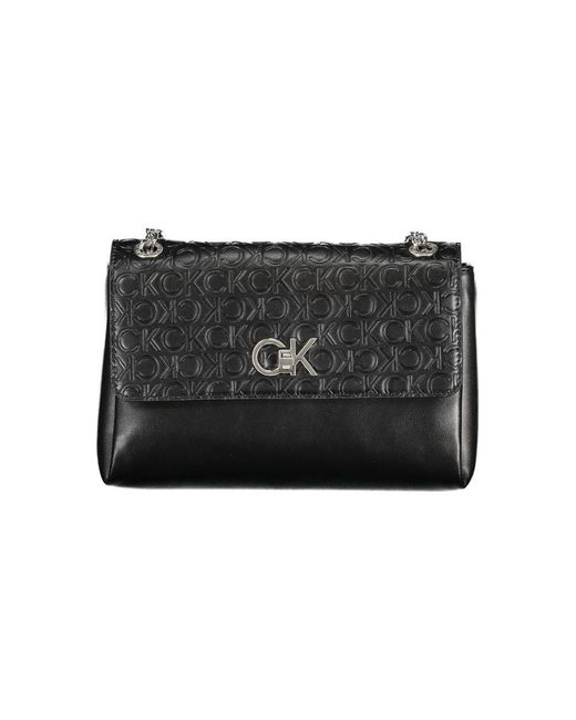 Calvin Klein Black Nero Polyester Handbag