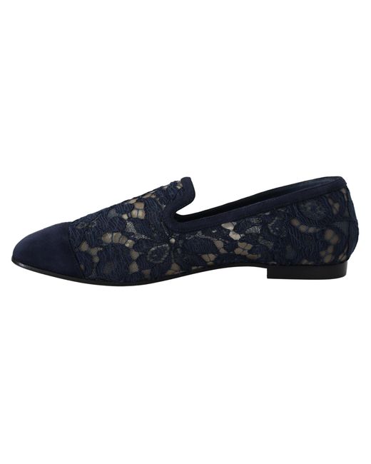 Dolce & Gabbana Blue Elegant Loafers Flats