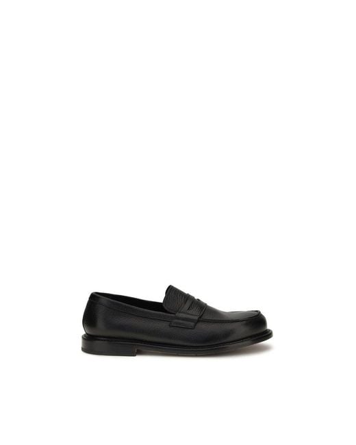 Premiata Black Calf Leather Bos Taurus Slip for men