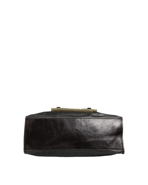 Dolce & Gabbana Black Military Green Two Tone Tote Duffel Shoulder Borse Bag for men