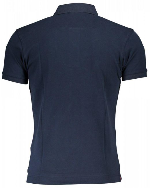 La Martina Blue Elegant Short-sleeved Polo For Men - Embroide Logo for men