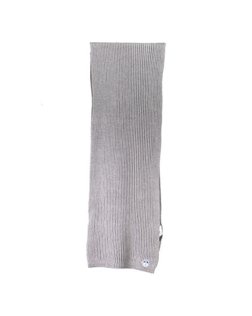 North Sails Gray Grigio Cotton Men Scarf for men