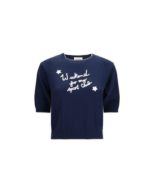 Max Mara Blue Cotton Sweatshirt