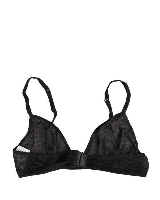 Dolce & Gabbana Black Nylon Stretch Soft Cup Brassiere Underwear