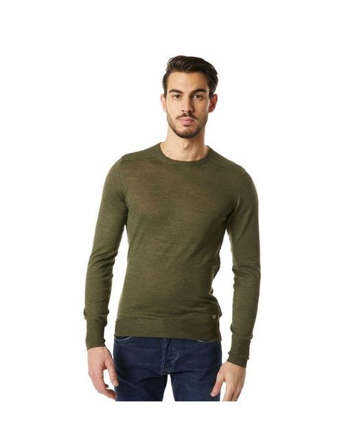 Gas Green Black Leather Sweatshirt for men