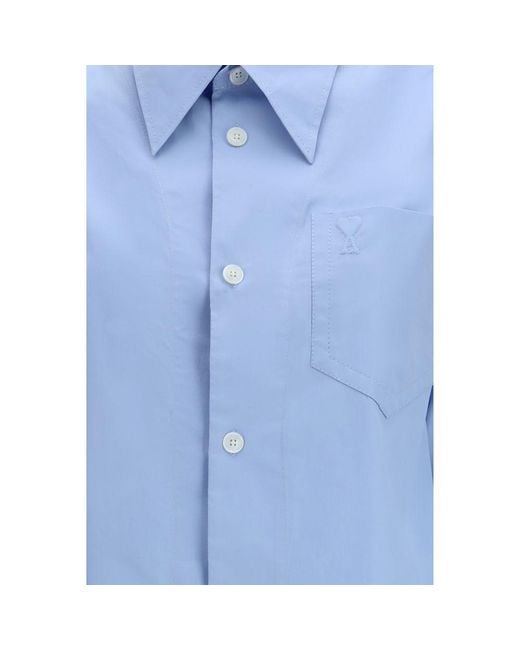 AMI Blue Cotton Dress Shirt
