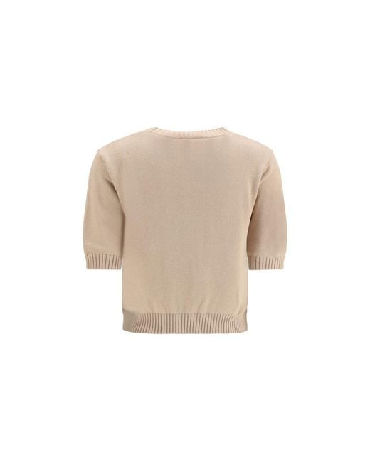 Max Mara Natural Beige Cotton Sweatshirt