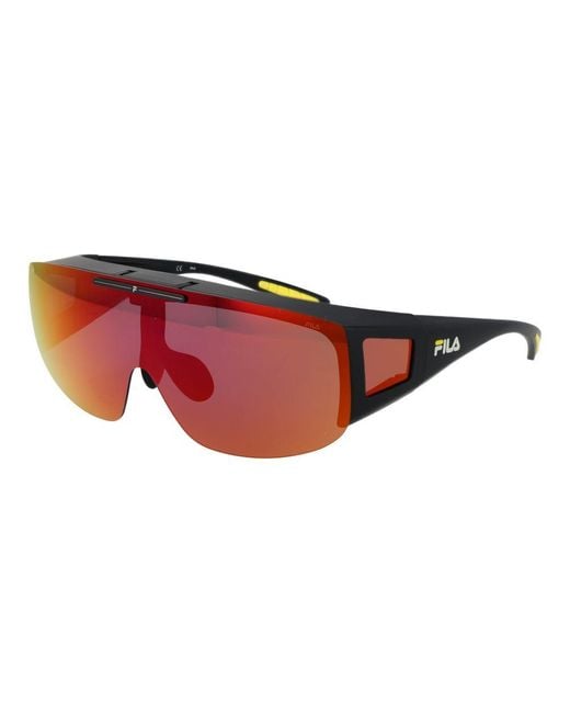 Fila Red Black Plastic Sunglasses for men