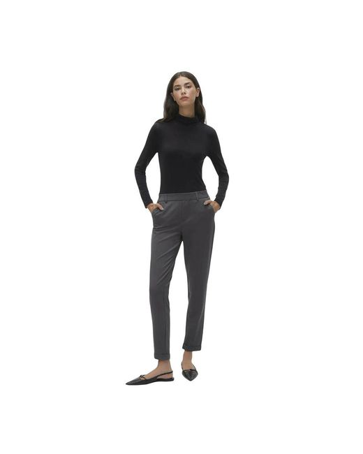 Vero Moda Black Gray Polyester Casual Pants