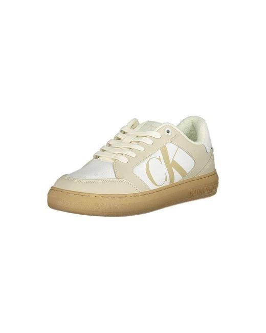 Calvin Klein White Polyester Sneaker for men