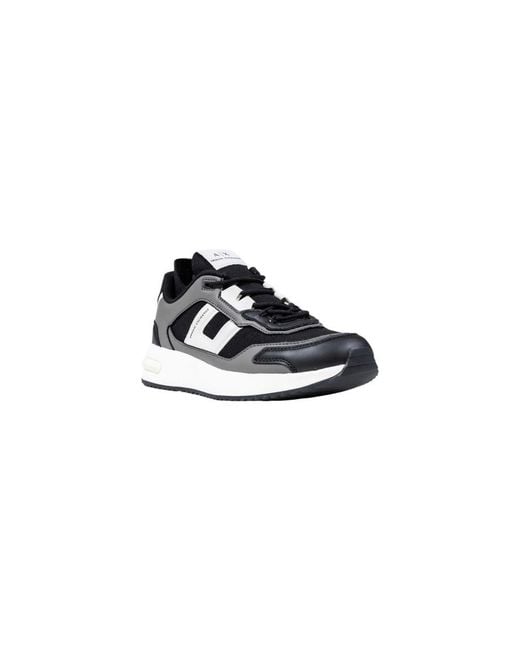 ARMANI EXCHANGE Blue Bicolor Polyester Athletic Sneakers for men